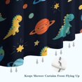 thumbnail image 6 of Dark Blue Dinosaurs Space Pattern Shower Curtain 36"x72" ,Bathroom Decorative Shower Curtains Set with 12 Hooks,Modern Waterproof Washable Shower Curtain, 6 of 6