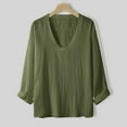 thumbnail image 5 of Ketyyh-chn99 Long Sleeve Tops Men Long Sleeve Shirts Zip Casual Green,XL, 5 of 5