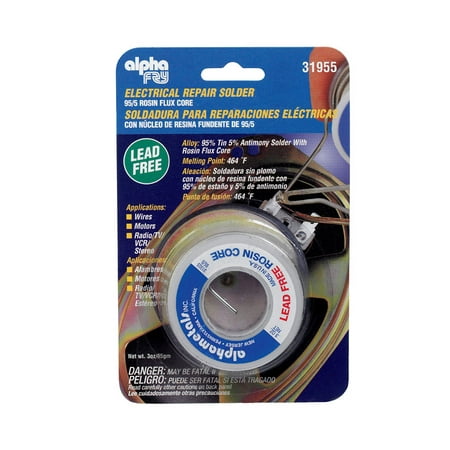 

Alpha Fry 3 oz Lead-Free Rosin Core Solder Wire 0.06 in. D Tin/Antimony 95/5 1 pc