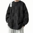 thumbnail image 5 of Yiliang Cable knit Classic Sweater for Men Fall and Winter Long Sleeve Warm and Thermal Top Clothes ,Black,XL, 5 of 5