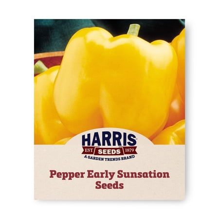 Harris Seeds Pepper Early Sunsation Variety Non-GMO Sweet Pepper 50 Count