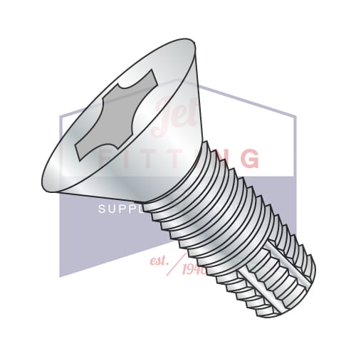 Pan Head Phillips Drive Steel Thread Cutting Screw 1/2 Length #10-32 Thread Size Zinc Plated Finish Type 23 Pack of 7000 