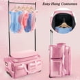 thumbnail image 5 of Dance Bag with Garment Rack, Pink 28" Glitter Dance Competition Must Haves Recital Dance Bag with Rack, Costumes Rolling Garment Bags For Travel Collapsible Suitcase for Dancers Performers, 5 of 9