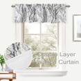 thumbnail image 2 of Grey 52"W x 14"L (Pack of 1) Tree Branch Linen Lined Room Darkening Valance, 2 of 8