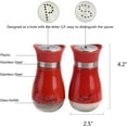 thumbnail image 2 of Salt and Pepper Shakers Set, Glass Bottom Salt Pepper Shaker with Stainless Steel Lid for Kitchen Cooking Table, RV, Camp,BBQ Refillable Design, 2 of 7