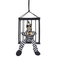 thumbnail image 1 of Jaula de calavera aterradora de Halloween, prisionero, ojos brillantes, gritos fantasmales, interesante decoración de Halloween a batería, accesorio, peinado fantasma, 1 of 14