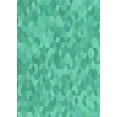 thumbnail image 1 of Ahgly Company Machine Washable Indoor Rectangle Transitional Turquoise Green Area Rugs, 7' x 9', 1 of 7