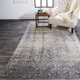 thumbnail image 4 of 8' X 11' Gray Yellow And White Abstract Stain Resistant Area Rug, 4 of 5