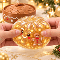 thumbnail image 2 of Christmas Gingerbread Squishy Toy with Storage Case, Glitter Sensory Stress Ball, Dumplings Squeeze Balls Stress Relief Sensory for Festival & Birthday Gifts, Stocking Stuffers Party Favors, 2 of 6