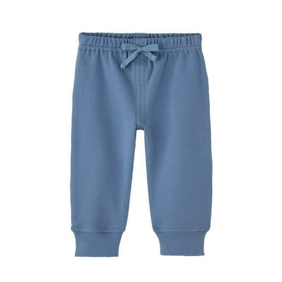 SILVERCELL Baby Boys Girls High Waist Footed Pants Solid Cotton Casual Leggings Newborn Jogger Pants 6-24Months