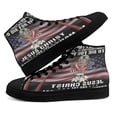 thumbnail image 4 of Veteran Owe To Jesus Christiand the American flag Veteran High Top Canvas Shoes Sneakers Black Size 4.5, 4 of 7