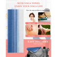 thumbnail image 5 of Blue White Ombre Yoga Towel for Hot Yoga Non Slip, Modern Abstract Striped Lines Art Yoga Mat Towel Absorbent Yoga Sweat Towels Microfiber Hot Yoga Blanket for Bikram Pilates 26"x70", 5 of 7
