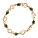 thumbnail image 4 of Pulsera de oro Retro para mujer con incrustaciones de flores huecas con regalos Verde Zulema Pulsera de moda para mujer, 4 of 8
