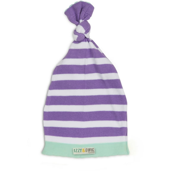 Pavilion Gift Company - Blue and Lavender Stripe - One Size Fits All Baby Hat