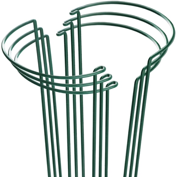 Estacas de soporte para plantas HiGift, paquete de 6, 25 x 40 cm, jaula metálica