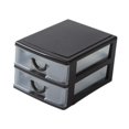 thumbnail image 2 of Cajón De Almacenamiento De Organizador De Escritorio Decorativo Para Tocador De Baño 2 Capas Marrón, 2 of 10