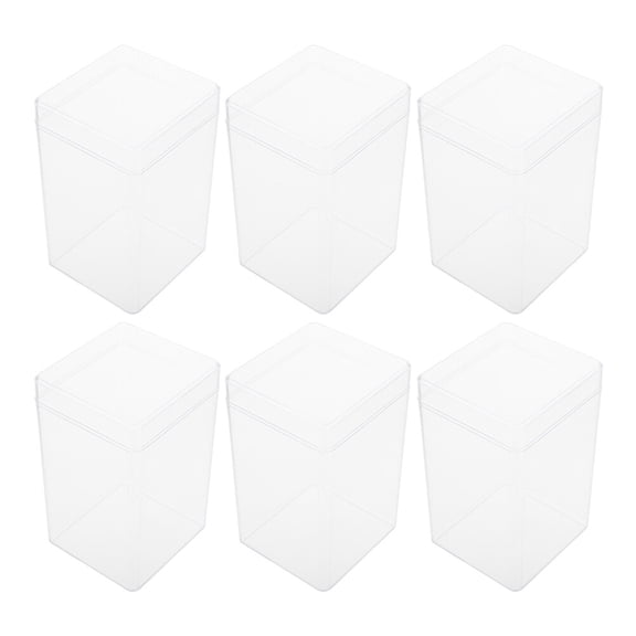 WRISTBIQUE 6pcs Acrylic Display Case Box for Figures and Product Samples