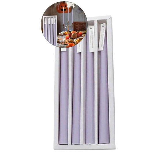 WNFJR 4 Pcs Taper Candles Scent Candle Sticks, Scented Tapered Candle Long Candles for Dinner Decor Housewarming Gift Idea(Purple)