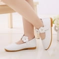 thumbnail image 7 of TOWED22 Kids Girls Dress Shoes Dance Flower Shoes Student Soft Solid Children Baby Princess Girls Single Kid Baby Shoes (White, 2.5 Big Kid), 7 of 7