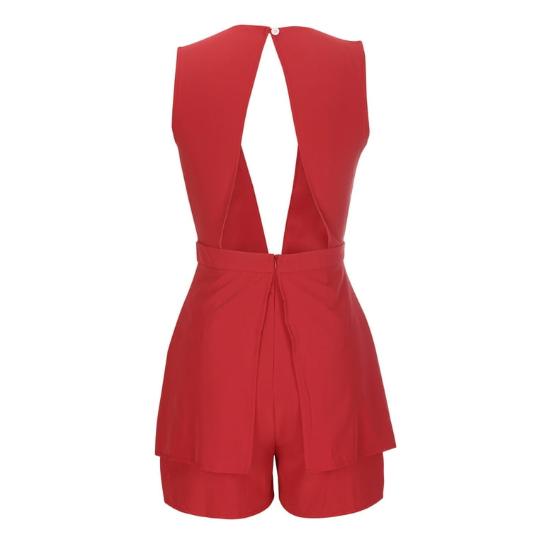Red summer cheap romper