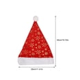thumbnail image 3 of Sombrero de Navidad Gorras de Navidad Decoración de fiesta Adorno de árbol Amigable Anti-decoloración Sombreros de Papá Noel Tocado lavable Kits de decoración para fiestas Flor de nieve plateada Bewildely HA069655-01, 3 of 6