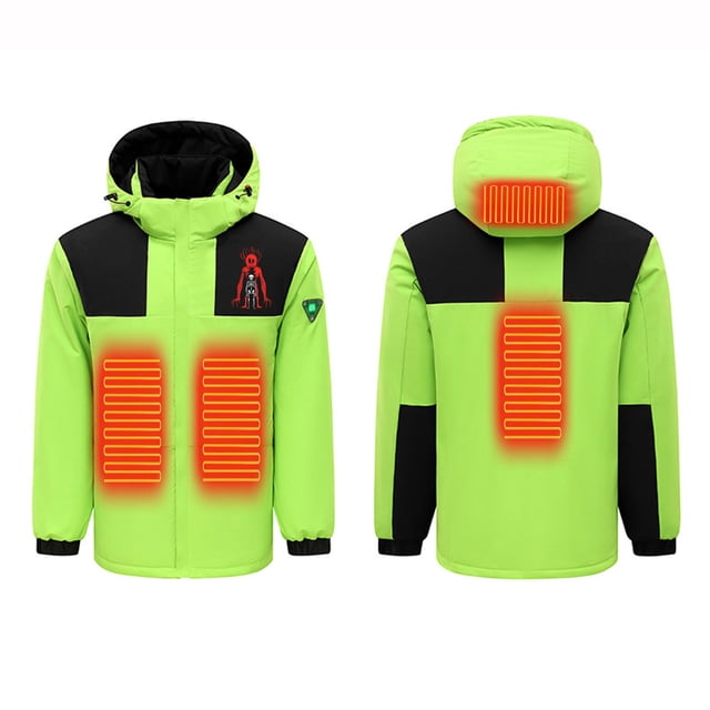 NARABB USB Intelligent Constant Temperature Heated Windproof Plus Size Coat For Men And Women Winter 4 Heated Jacket Coat