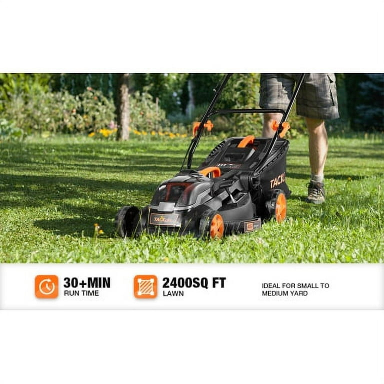Dropship TACKLIFE 16-Inch 40V MAX(36V) Brushless Lawn Mower, 4.0AH Battery,  6 Mowing Heights to Sell Online at a Lower Price