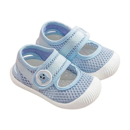 NOKIO Summer Baby Shoes Breathable Mesh Soft Sole Sandals Non-Slip First Walkers for 0-3 Years Old Boys Girls Lightweight Playtime Footwear
