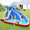 thumbnail image 3 of Costway Inflatable Water Slide shark Bounce House Castle Splash Water Pool Without Blower, 3 of 10
