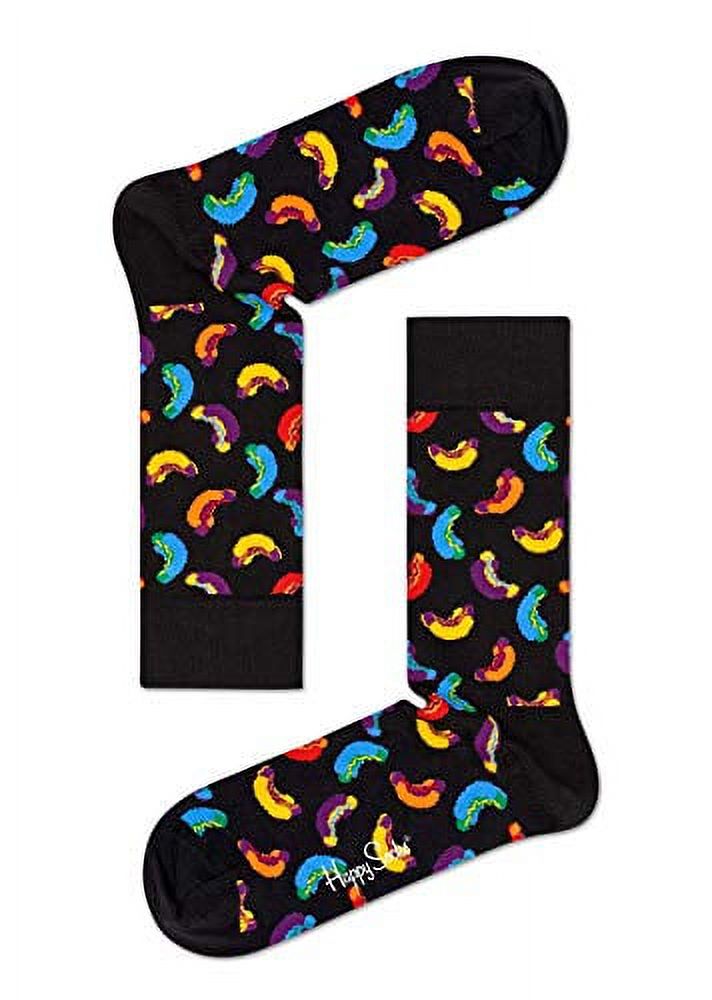 Happy Socks Adult Men's 4-Pack Junk Food Gift Box Crew Socks, Sizes 10-13, Mens Socks