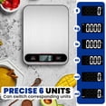 thumbnail image 6 of Food Scale, 22lb Digital Kitchen Scale Weight Grams and Ounces for Baking Cooking and Meal Prep, Stainless steel materials & LCD display, 6 Units with Tare Function(Battery not included), 6 of 8