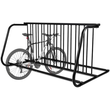 Commercial Grid Bike Rack, 61" Floor Bike Rack, Bicycle Floor Parking Stand, 10-Bike Capacity Power Coated Steel Dual-Sided Bicycle Storage Stand for Garages, Stores, Schools & Universities
