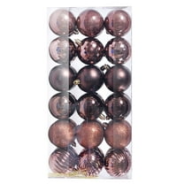 CuiLiyq 36 PCS Christmas Tree Decoration Ball Set, 1.18" Plastic Glitter Shatterproof Christmas Ball, For Indoor And Outdoor Family Festival Weddings Parties Fireplace Pendants (Coffee)