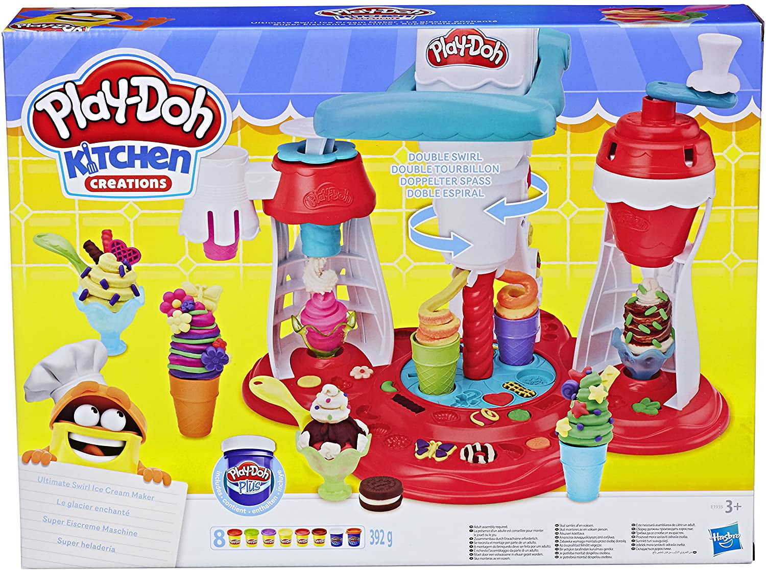 Play-Doh Kitchen Creations Ultimate Swirl Ice Cream Maker E1935 NEW 