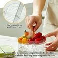 thumbnail image 5 of Four Compartment Draining Insert Sealed Fresh Keeping Storage Container Box With Airtight Lid And Removable Draining Basket For Washed Fruits And Vegetables, 5 of 7