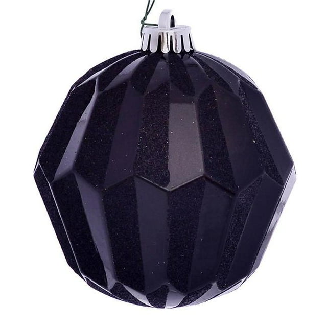Vickerman MC190817D Boule Facettée Pailletée Noire 5 Po. - 3 par Sac