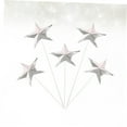 thumbnail image 3 of FRCOLOR 60pcs Silver 3D Star Cake Picks Aluminium Foil Paper Party Cupcake Topper for Birthday Decor, 3 of 8