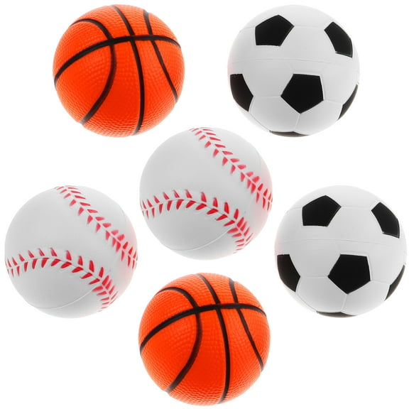 unbranded  6 Pcs Sensory Toys Squeeze Sports Balls Foam Stress