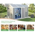 thumbnail image 3 of Jocisland 10.5 x 7.6 x 7.5 ft Resin Storage Shed with Floor, Vents, Window, for Bicycles/Lawnmowers, 3 of 8