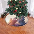 thumbnail image 2 of FMSHPON Happy Family Xmas Christmas Tree Skirt Stand Mat for Holiday Party Decoration Indoor Outdoor 48 inches, 2 of 3