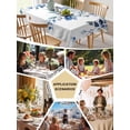 thumbnail image 5 of Blue Teal Eucalyptus Leaves Table Cloth, Watercolor Weeping Botanical Waterproof Tablecloth for Rectangle Tables, Reusable Washable Fabric Table Cover for Restaurant Kitchen Dining Tables 60"x120", 5 of 6