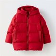thumbnail image 3 of Girls Puffer Jackets Hooded Full Zip Warm Windproof Winter Coats Outerwear Size 7-8t, 3 of 5
