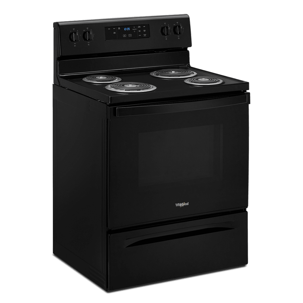 WHIRLPOOL WFC315S0JB 30" freestanding coil electric range
