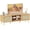 Natural, variant on Amadwell Rattan TV Stand for 60" TVs, Adjustable Shelf, Natural Living Room Entertainment Center
