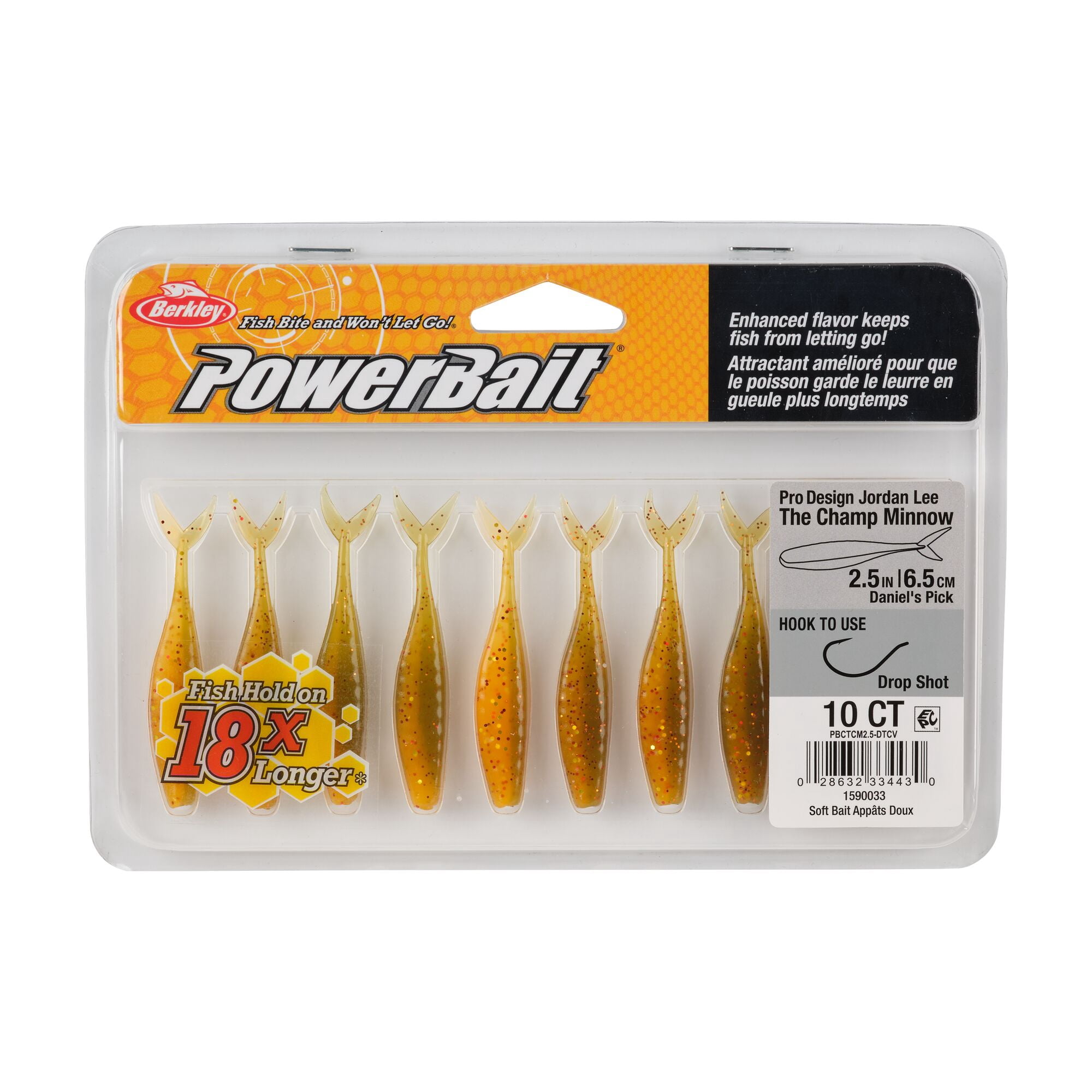 Berkley PowerBait® The Champ Minnow, 2.5 in, Minnows, Daniel's Pick (10 Count)