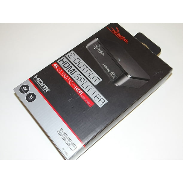 Rocketfish RFG1603 2 Output HDMI Splitter Black