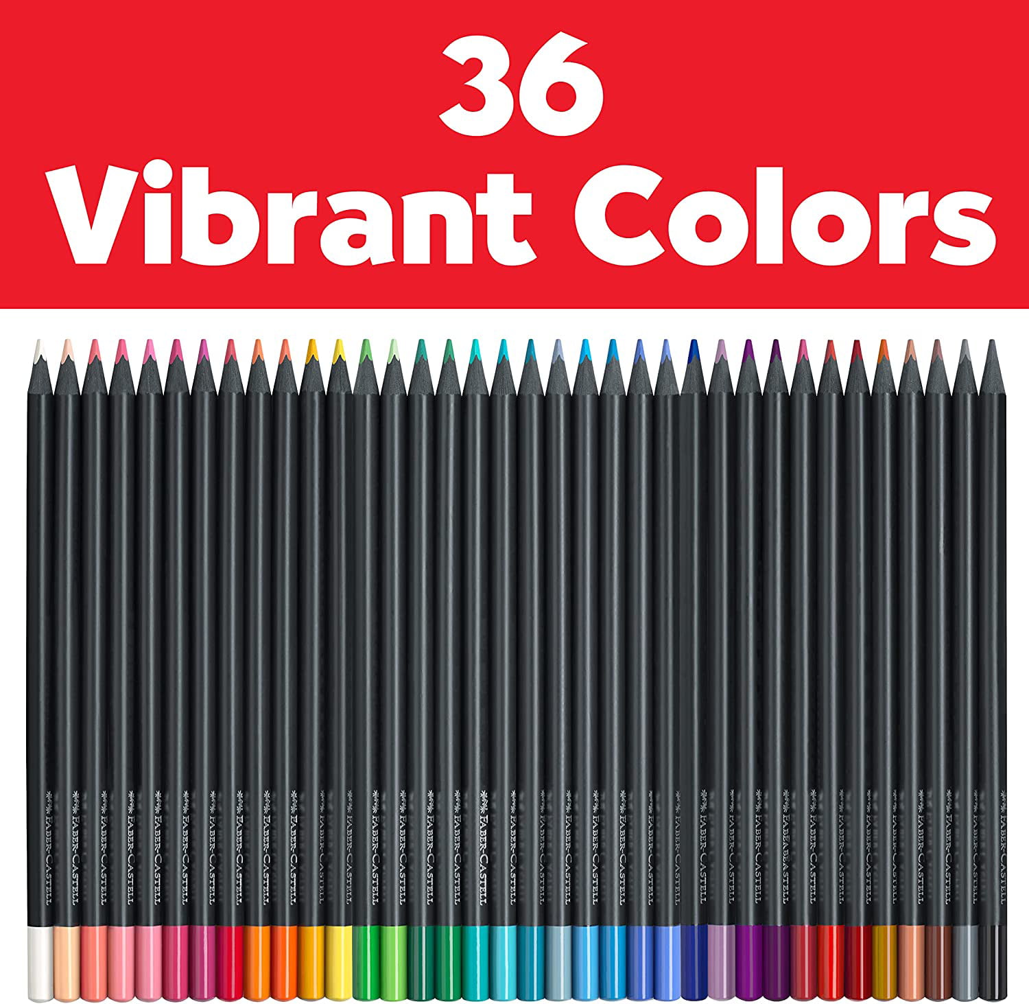 Faber-Castell Colouring Pencils - Black Edition - Pack of 36 Colors 