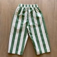 thumbnail image 5 of Kureaily Kids Baby Girl Minimalist Striped Pants Daily Elastic Waist Pants/ 4-5 Years/ Little Kid (Green), 5 of 5