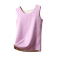 thumbnail image 1 of WZXFASHION Débardeurs de sous-Vêtements Thermiques Doublés en Molleton pour Femmes, Camisole Chaude Couche de Base, Gilet Réversible en Velours, Col Rond, Débardeur Sans Coutures, Camisoles et Débardeurs, Violet G, 1 of 4