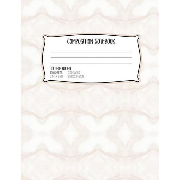 Composition Notebook College Ruled 120 Sheets 240 Pages 7.44" X 9.69" 18.90 X 2461 CM: Brown Marble Assignment Book (Paperback)